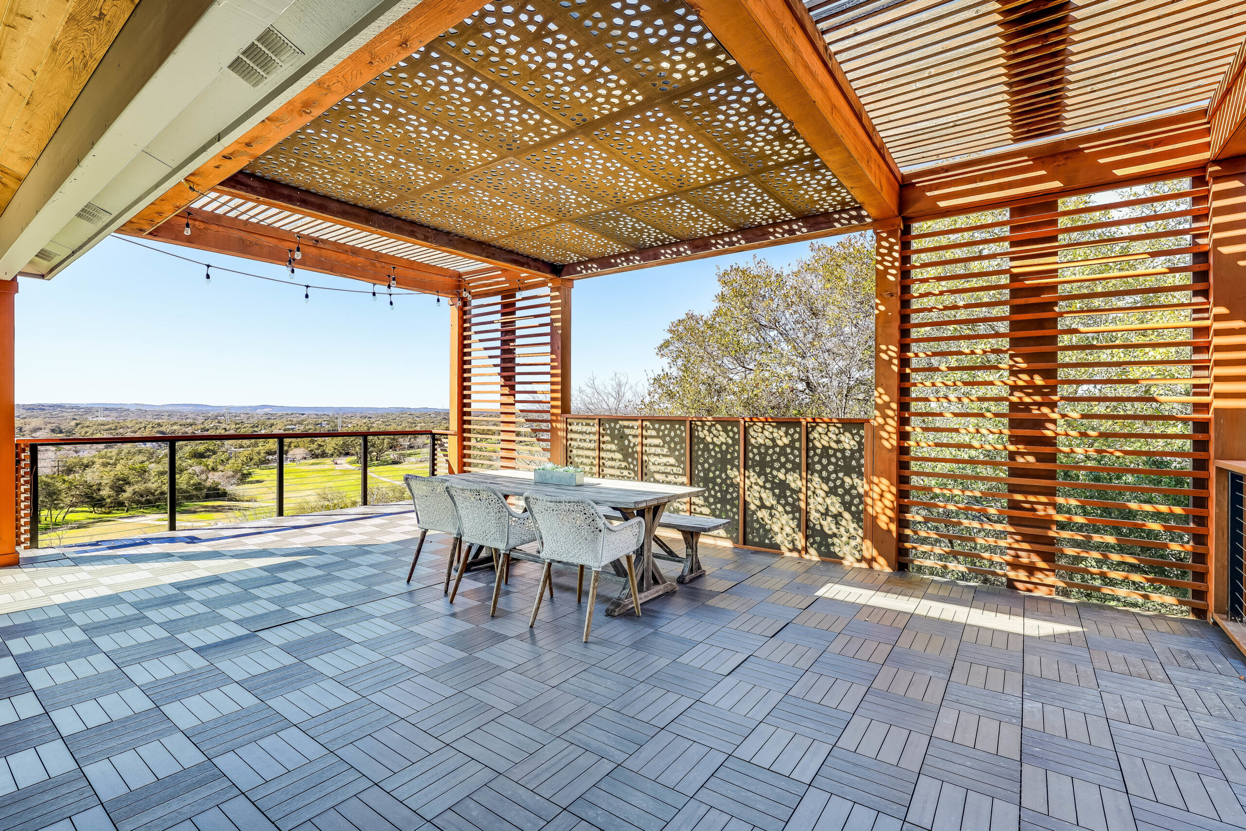 Backyard, Austin, Colorado, Picnic Chair, Wood