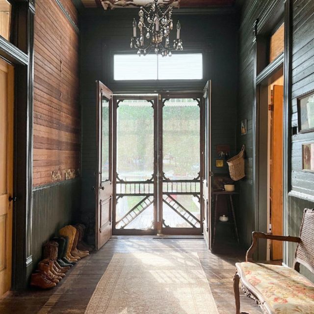 Design Feature: Austin-based interior designer @clairezinnecker recently restored a 19th-century folk Victorian home. The home was located in downtown Austin on land slated for development. To save the home, they relocated it from the city to a five-acre parcel near Georgetown. Historic details from the 1898 structure—high ceilings, original floors, trim, and old hardware—were preserved and highlighted while updating and upgrading the home to make it livable and comfortable. We just love it!
