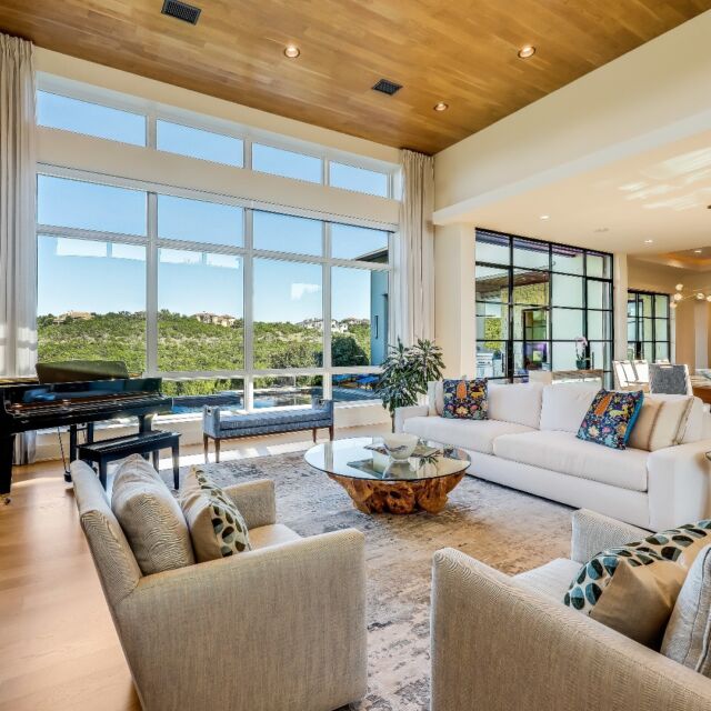 PRICE IMPROVEMENT!
4901 Peralta Lane
Now offered for $4,250,000
Listed by @meredithalderson.heyday

Welcome to a haven of modern elegance in Amarra at Barton Creek, where this stunning single-story home by Heyl Homes rests on a serene 1.58-acre lot backing to a lush greenbelt. Positioned on a peaceful dead-end street, the property showcases an eastern-facing covered patio and pool deck, perfect for capturing morning light. The thoughtfully designed floor plan features four bedrooms with ensuite baths, a dedicated office with zen views, and a versatile family/game room, while the open-concept kitchen, living, and dining areas connect seamlessly with the outdoors through floor-to-ceiling windows. The owner's retreat offers a spa-like bathroom, dual walk-in closets, and serene views of the treetops and pool, complemented by a private courtyard with an outdoor fireplace and lush landscaping. Premium amenities include a three-car garage with mini-split AC, whole-house generator, water filtration system, and fully fenced backyard.